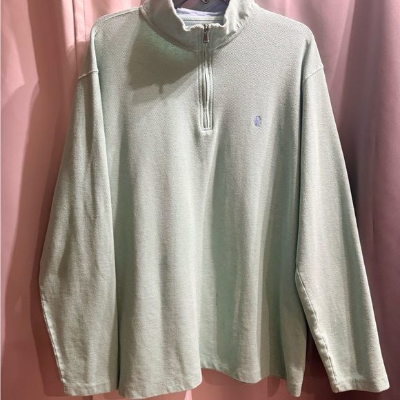 Izod Mint Green Quarter-Zip Pullover - Picture 1 of 5